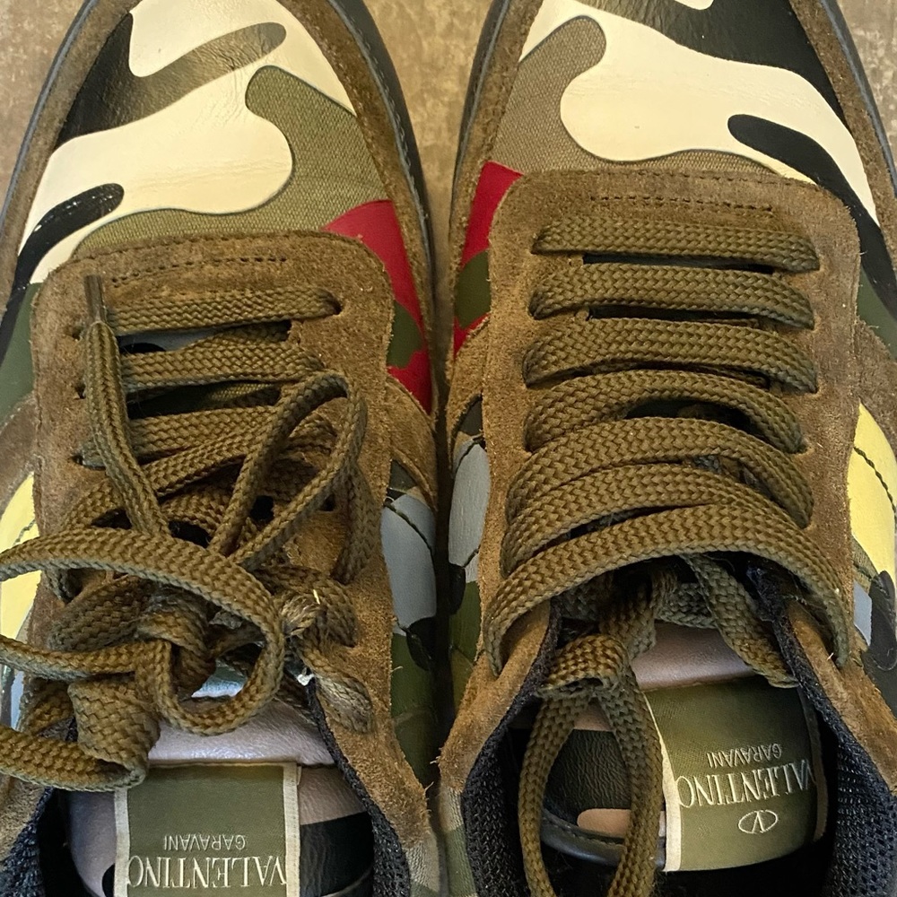 Valentino Rockstud Camo Sneakers